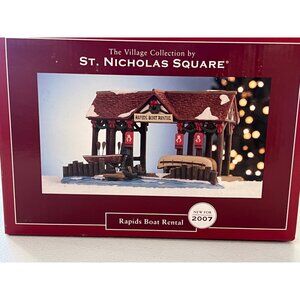 St. Nicholas Square Rapids Boat Rental Village Collection 2007 Holiday Decor